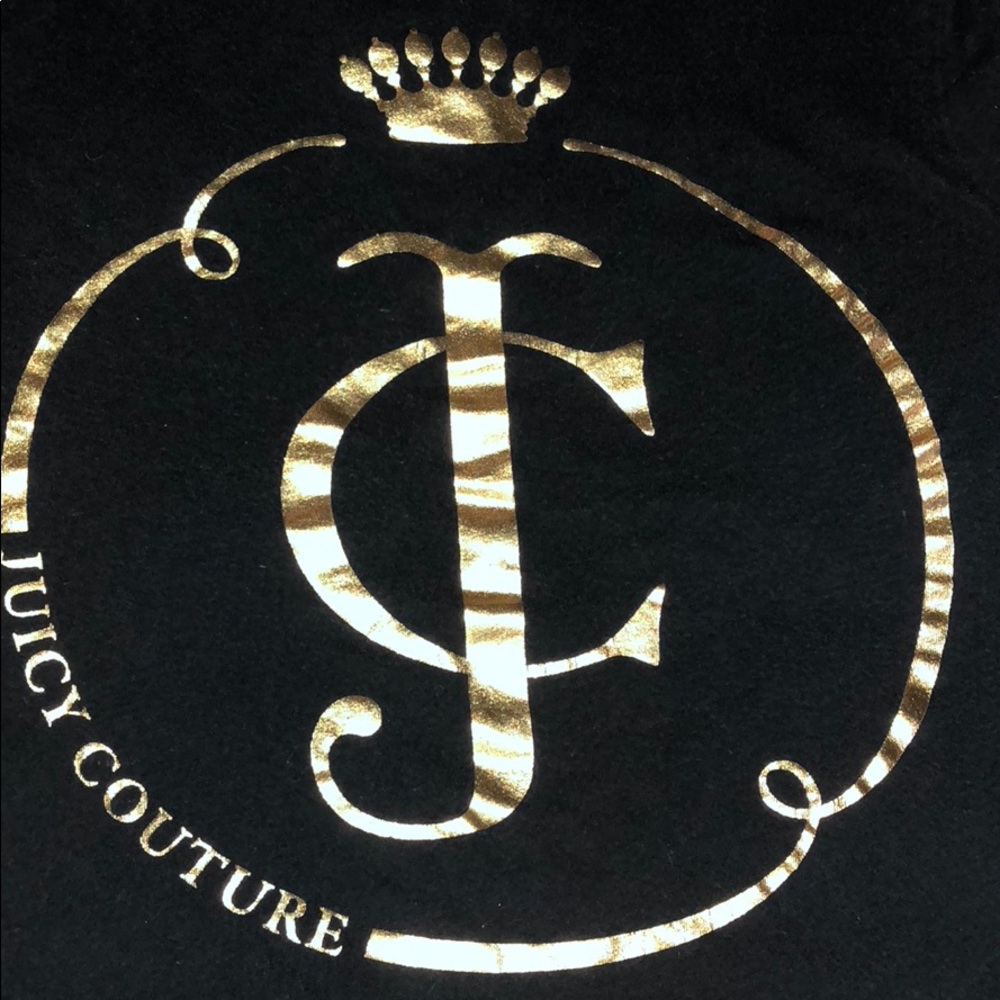 Juicy Couture Black and Gold T Size Small